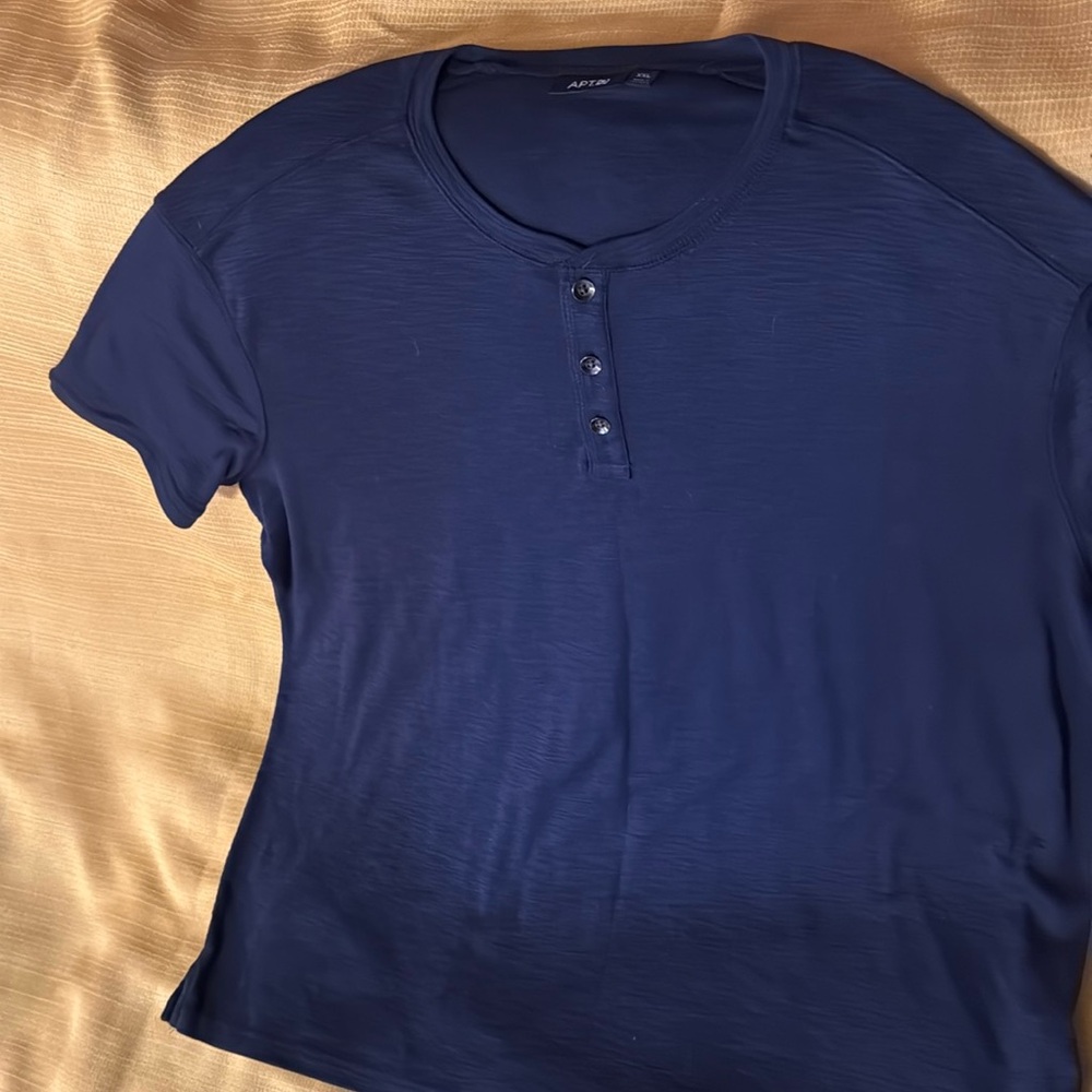 Apt 9 Blue Short Sleeve Tee Relaxed Fit in size XX-Large